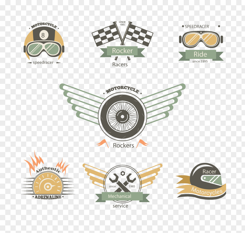 Vector Car LOGO Motorcycle Helmet Components Badge PNG