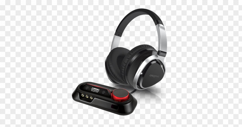 Black Headphones Creative Technology Aurvana Live! Labs51 Surround Sound Live 2 PNG