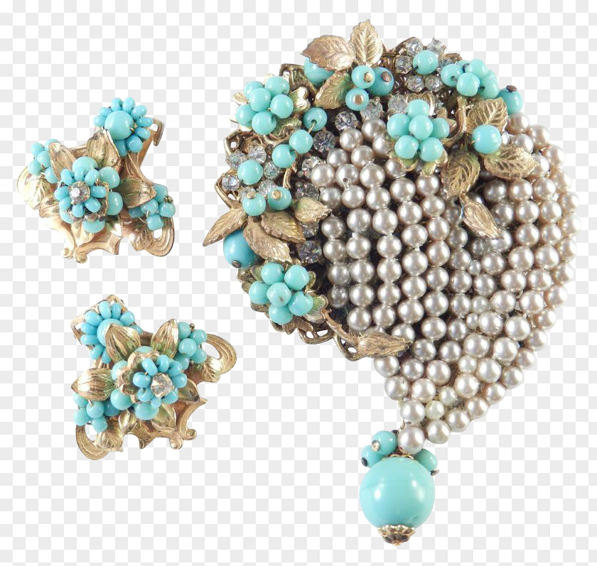 Jewellery Turquoise Earring Brooch Imitation Gemstones & Rhinestones PNG