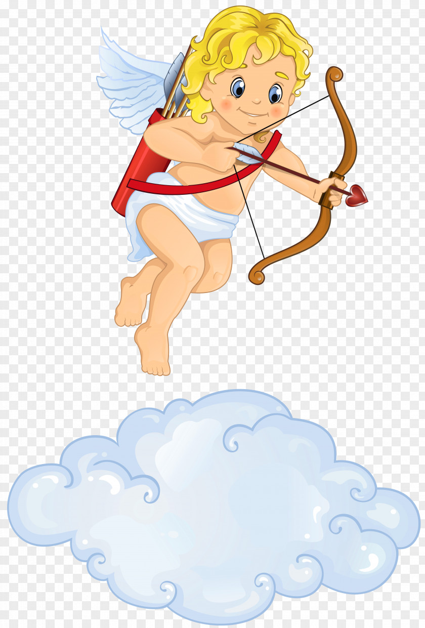 Beautiful Cupid With Cloud Clipart Love Angel PNG