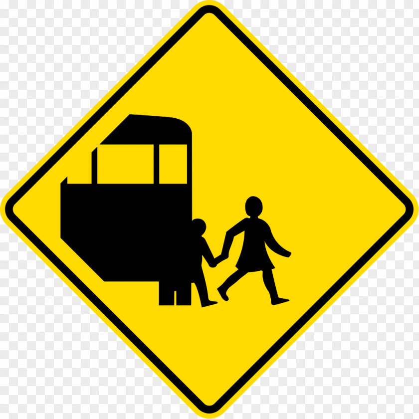 Bus School New Zealand Transport Traffic Sign PNG