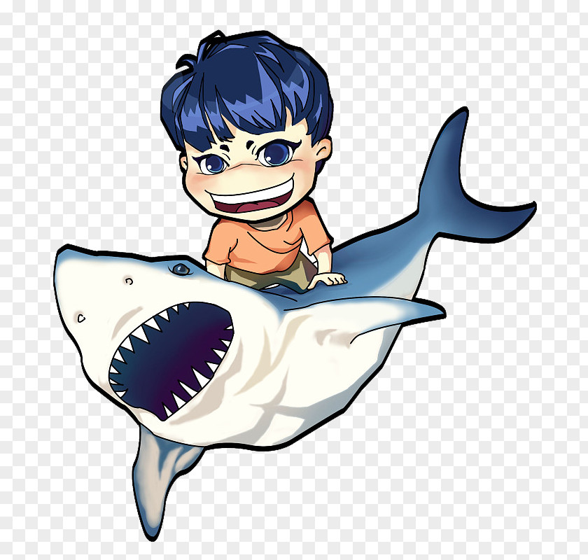 Free Whale Boy Pull Material Cartoon Illustration PNG