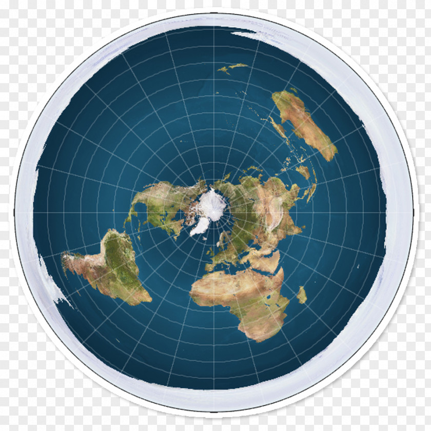 Earth Flat Society World Map PNG