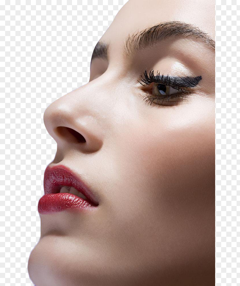 Face Closeup Eyelash Extensions PNG