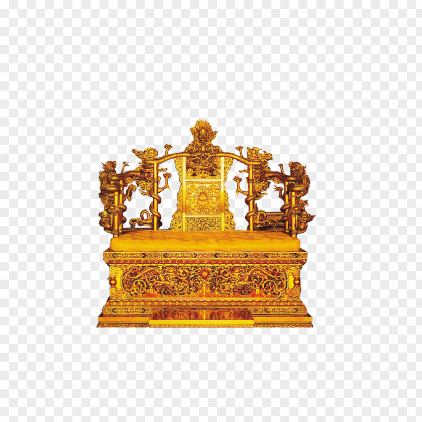 Golden Throne Chair Couch PNG