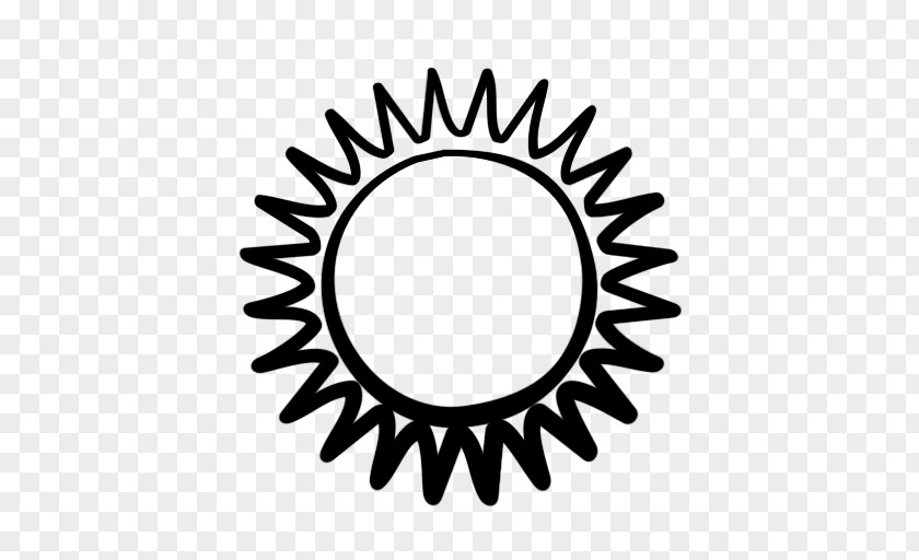 SUN RAY Black And White Clip Art PNG
