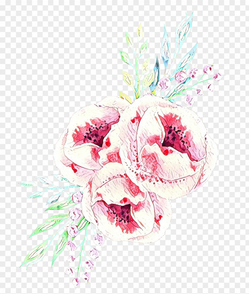 White Flower Pink Cut Flowers Plant PNG