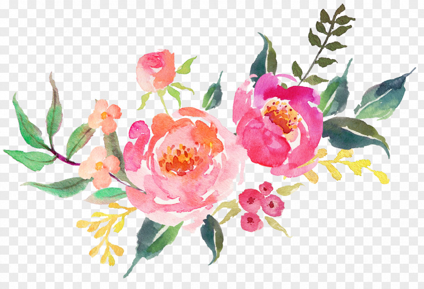Beautiful Fresh Flowers Watercolor Decal Etsy Interior Design Services PNG