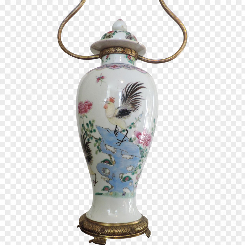 Chinese Baluster Vase Export Porcelain Lighting Urn PNG