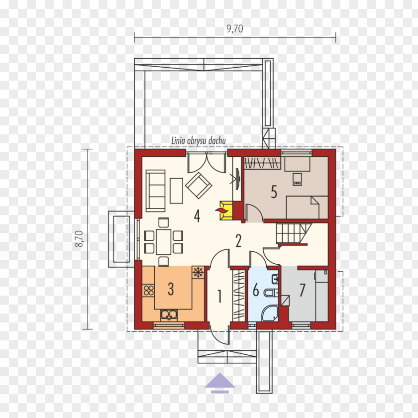 House Floor Plan Square Meter Room PNG