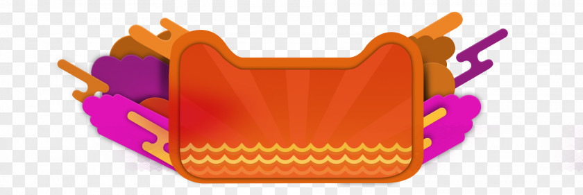 Orange Simple Day Cat Border Texture Tmall Clip Art PNG