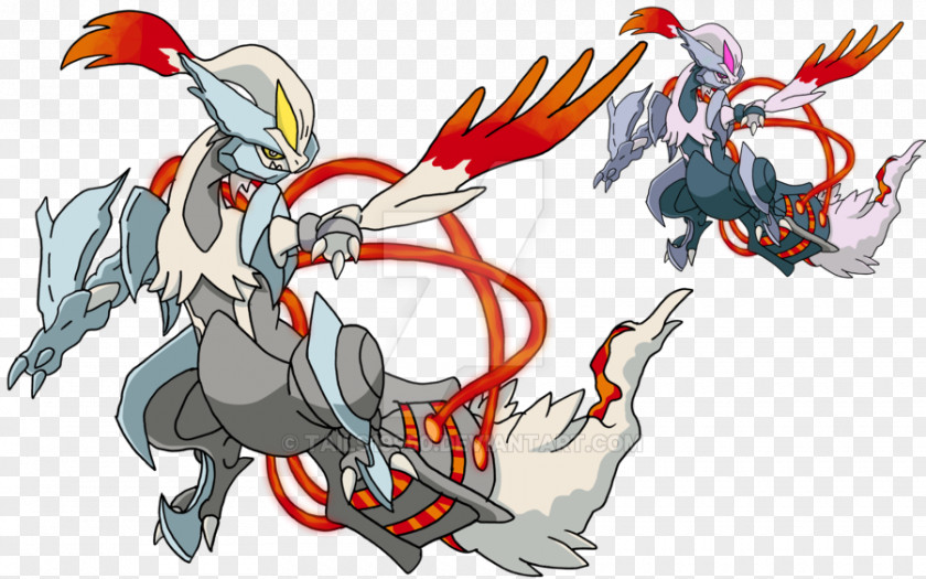 Pokemon Black And White Kyurem & Rooster Reshiram Zekrom PNG