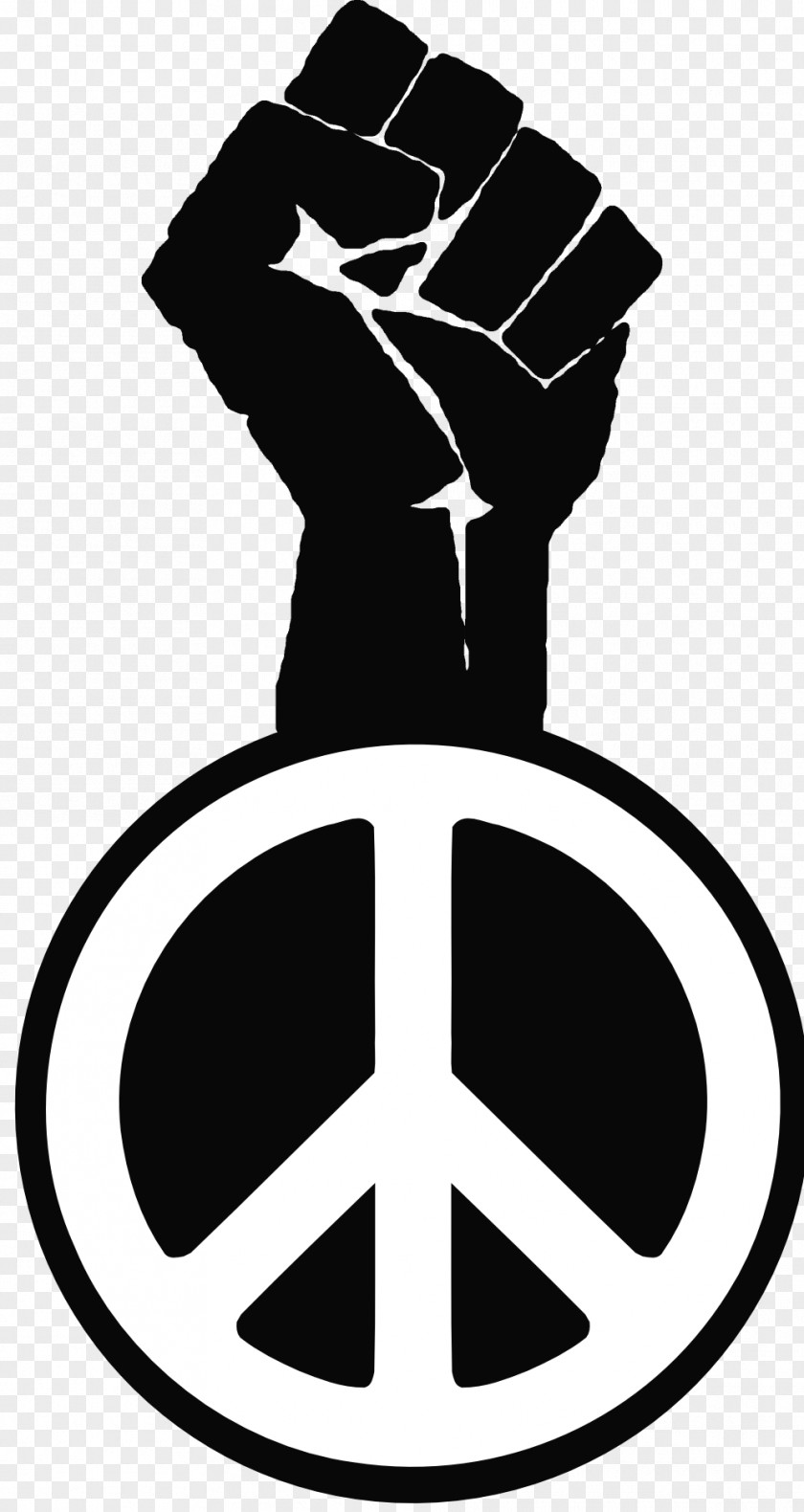 Closed Fist Raised Peace Symbols Clip Art PNG
