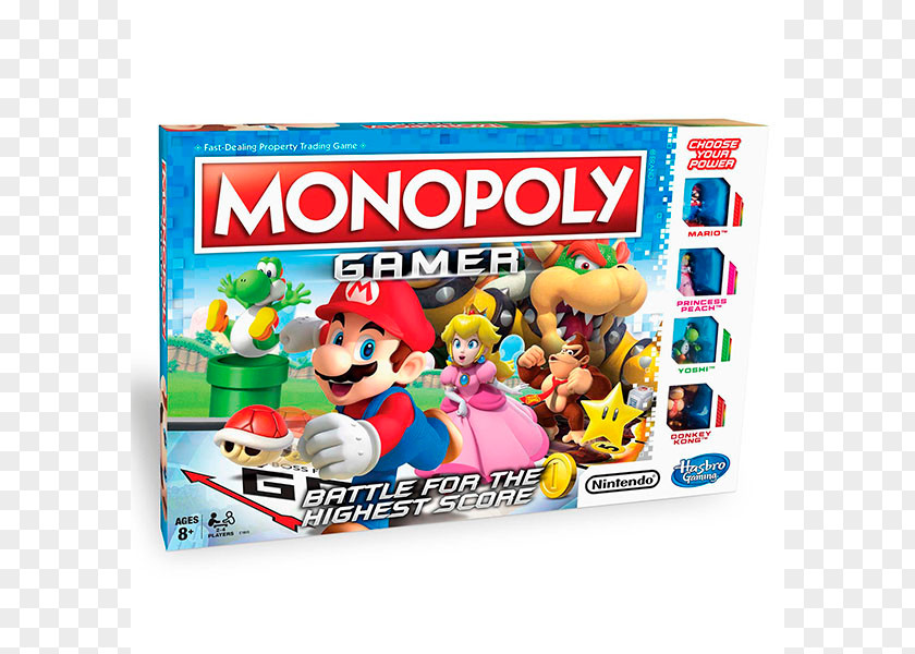 Mario Hasbro Monopoly Gamer Series Board Game PNG