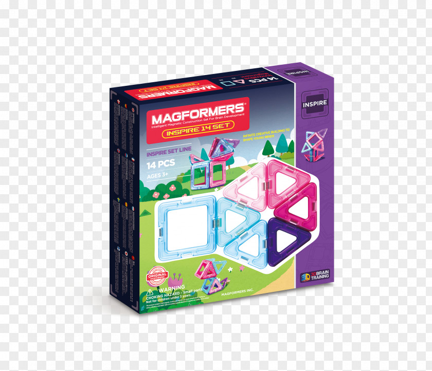 Toy Magformers Inspire Set Construction Magnetism Architectural Engineering PNG