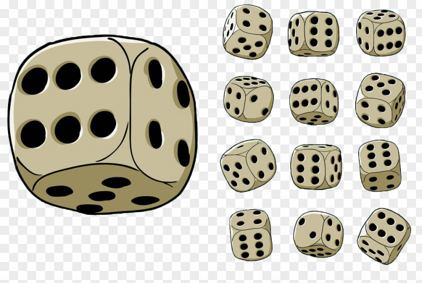 Hand Painted Yellow Dice Set Yahtzee Illustration PNG