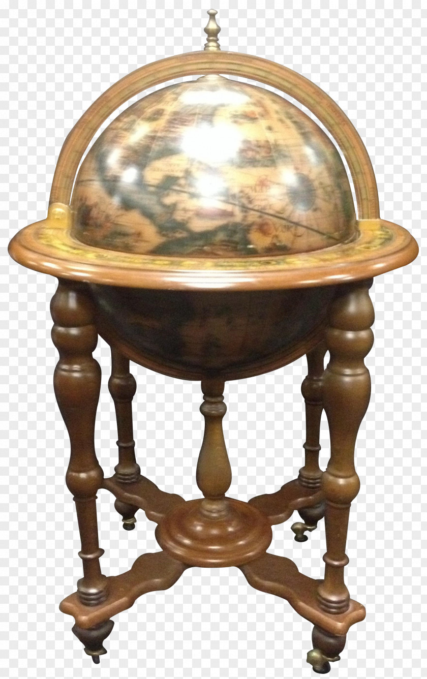 Old World Globe Liquor Wine Antique PNG