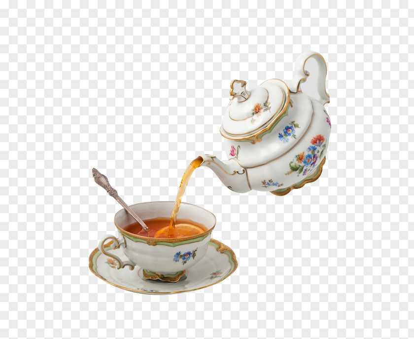 Continental Tea Teapot Teacup Party PNG
