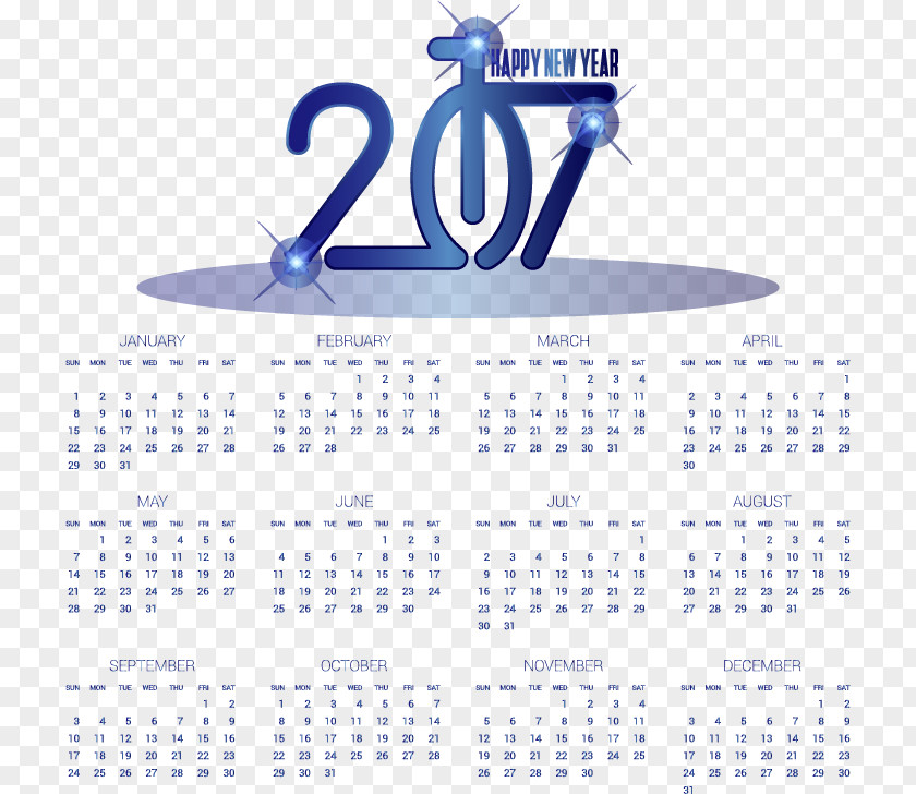 Gradient Sapphire Business Calendar Calendario Comercial Holiday Time PNG
