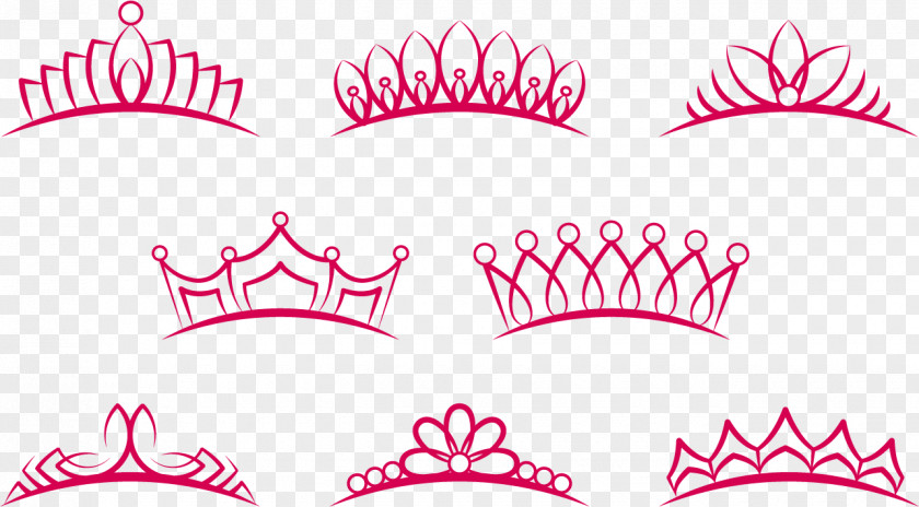 Pink Crown Euclidean Vector Tiara Princess PNG