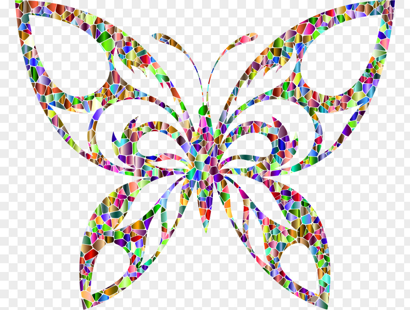 Vivid Butterfly Silhouette Clip Art PNG