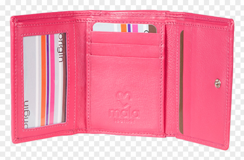 Wallet Coin Purse Leather Handbag Pink M PNG