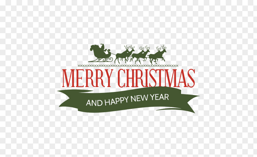 Happy New Year Santa Claus Reindeer Christmas Year's Day PNG
