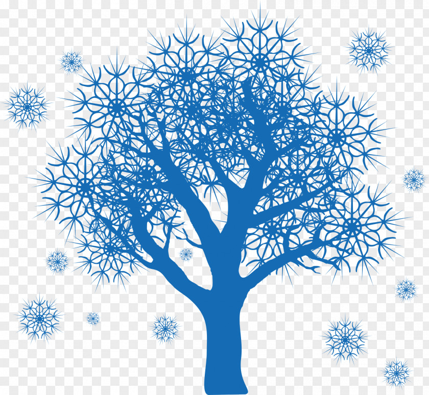 Snowflake Tree Cartoon Animation PNG