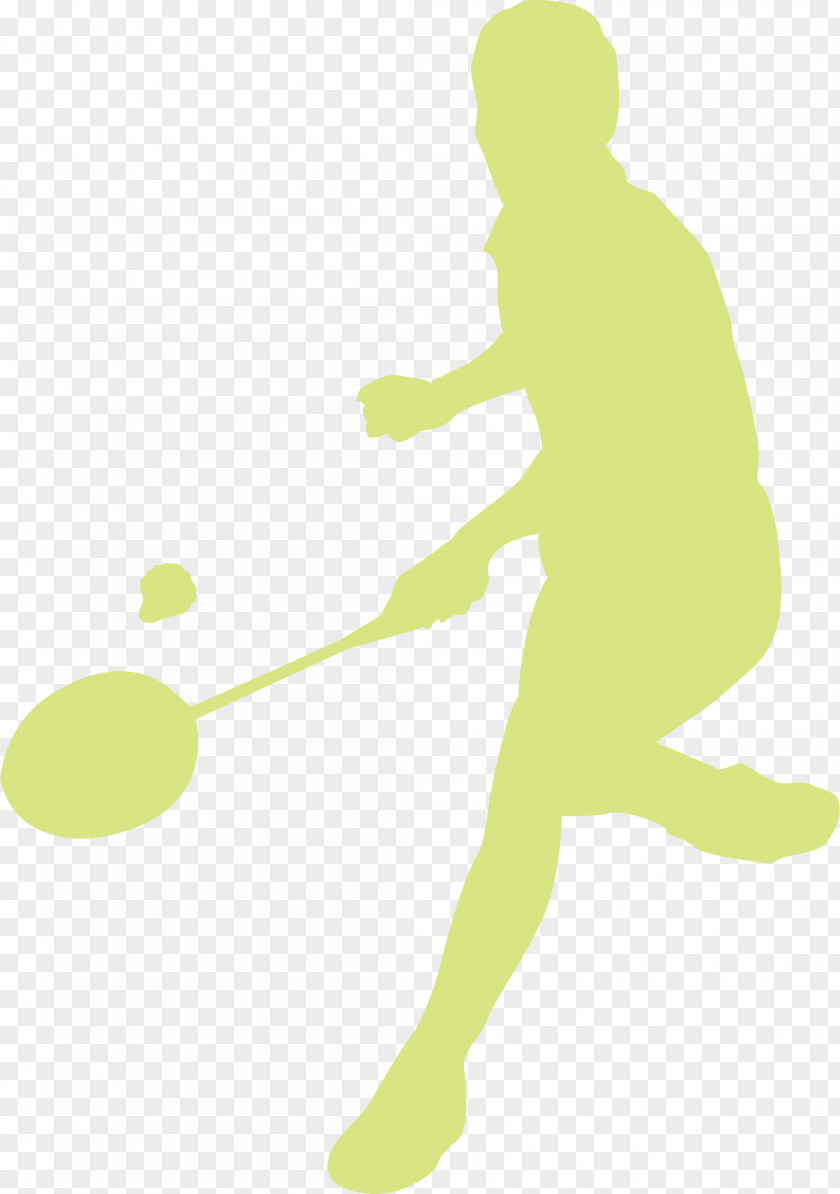 Badminton Silhouette Figures Net Cartoon PNG