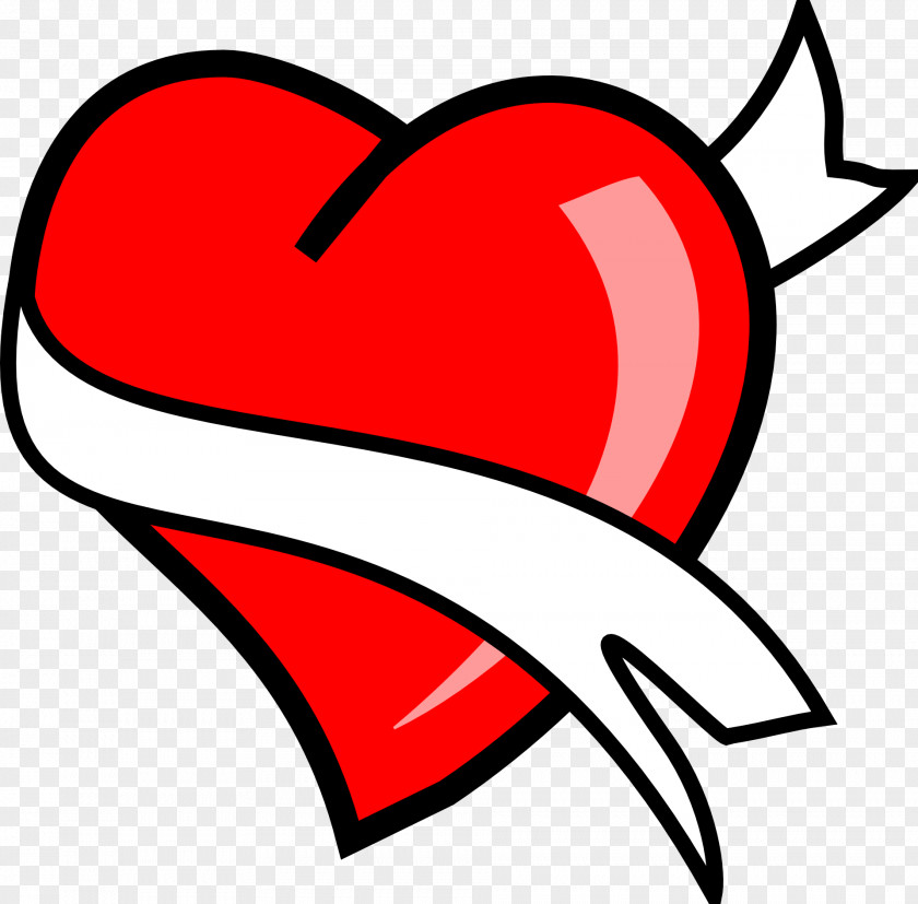 I Love You Ribbon Heart Drawing Clip Art PNG