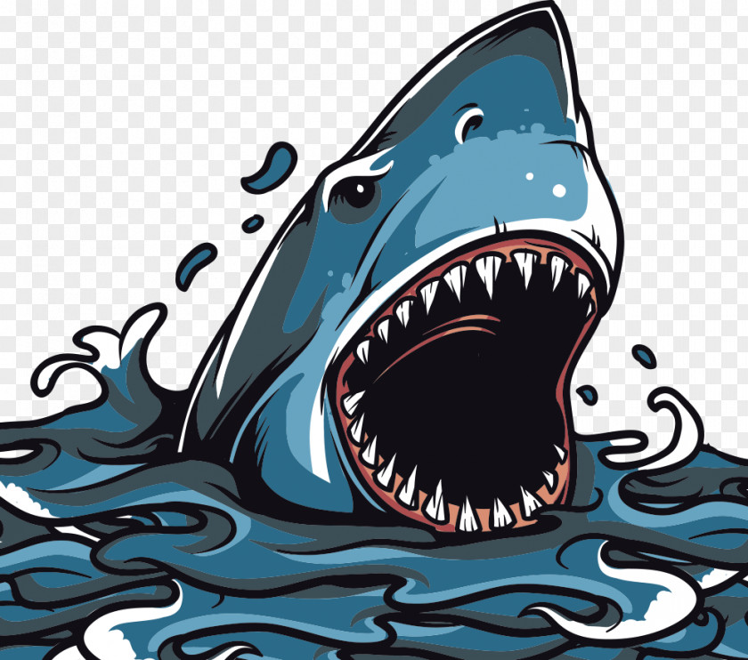 Sharks T-shirt Printing Printed Decal PNG