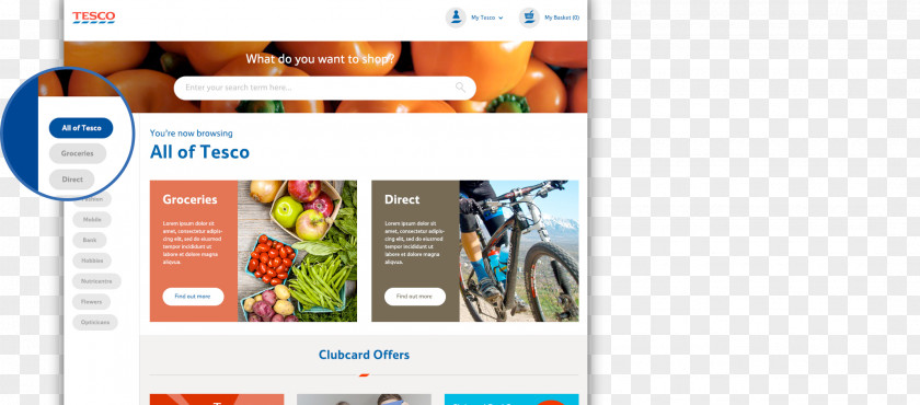 Tesco Web Page Display Advertising PNG