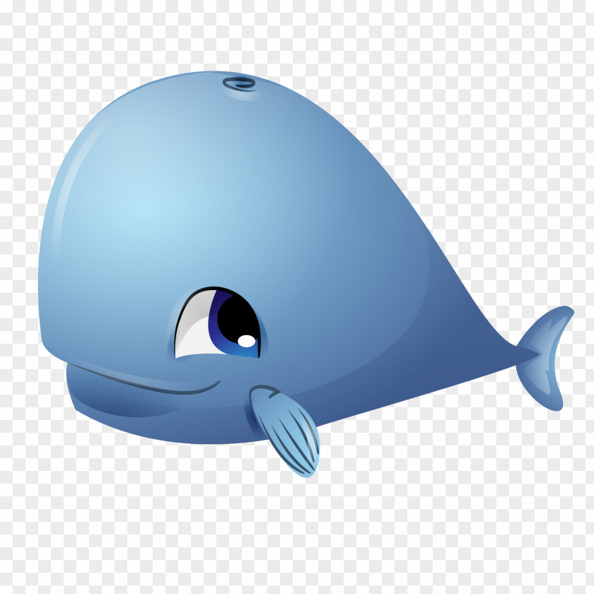 Vector Cartoon Cute Big Blue Whale Euclidean PNG