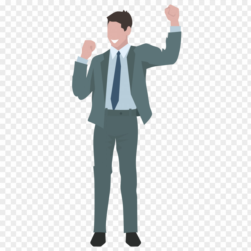 Victorious Businessman Businessperson Euclidean Vector Suit PNG