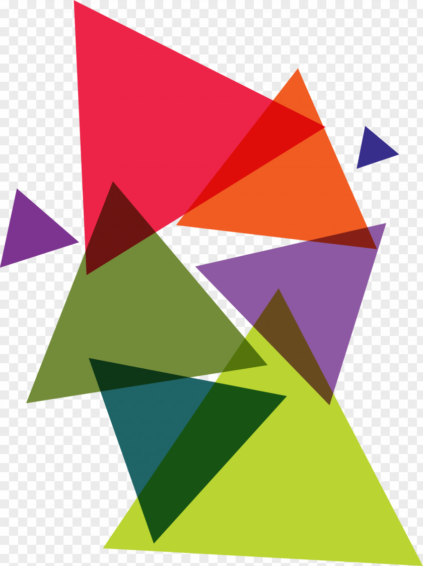 Colorful Triangles Logo Triangle Color PNG