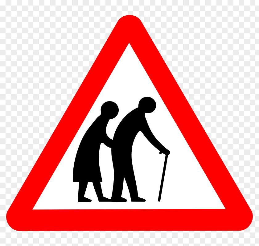 Picture Of Elderly Couple Road Signs In Singapore The Highway Code Traffic Sign PNG
