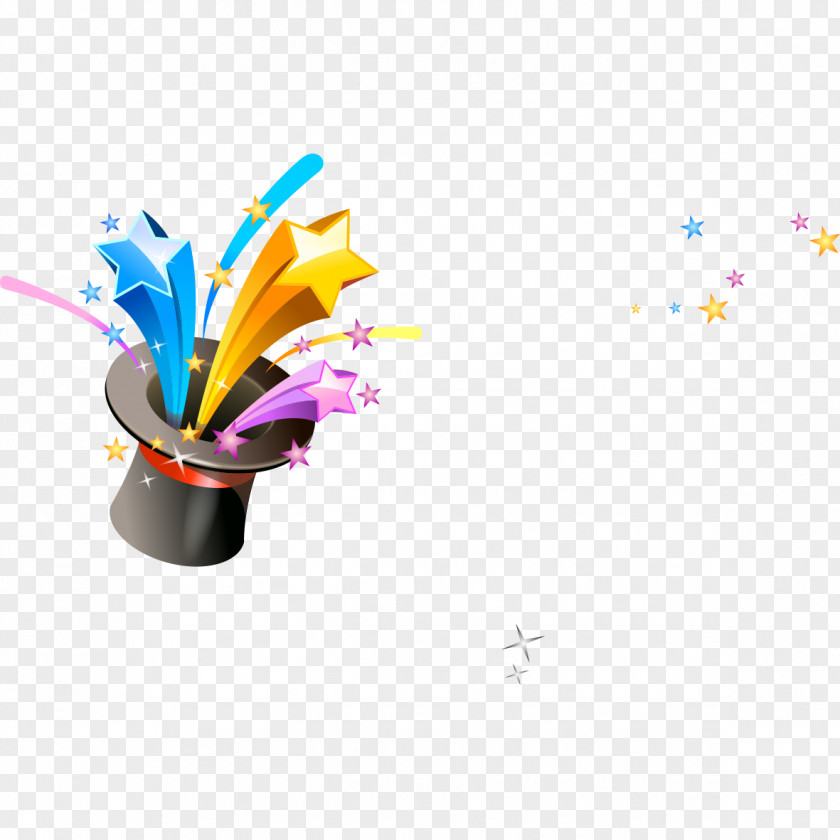 Creative Magic Hat Cartoon Download PNG