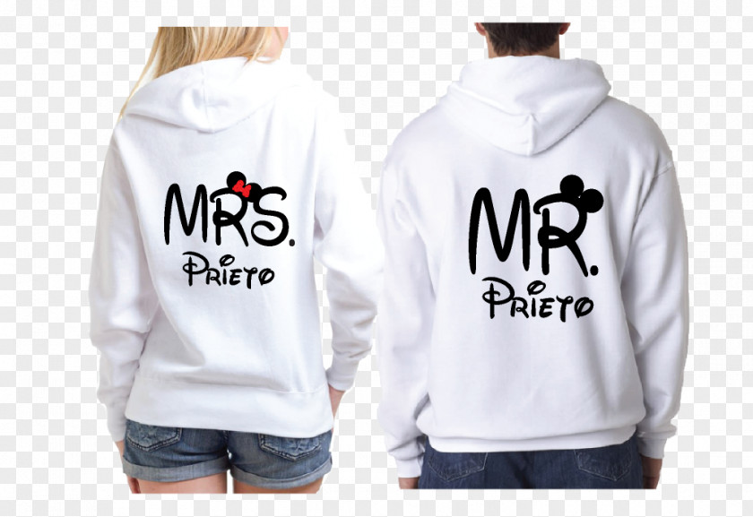 Just Married Minnie Mouse Mickey Hoodie Mrs. Mr. PNG