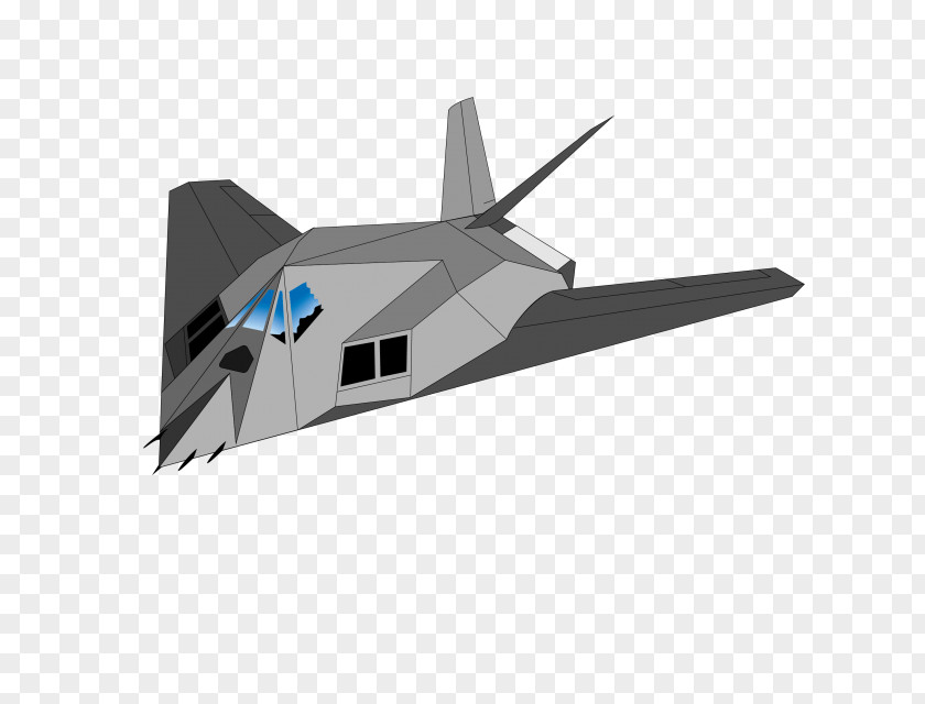 Stereoscopic Vector Military Aircraft Lockheed F-117 Nighthawk Airplane Stealth PNG