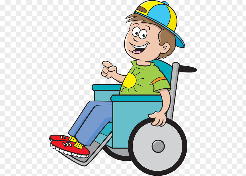 A Paralyzed Child Wheelchair Cartoon Boy Illustration PNG