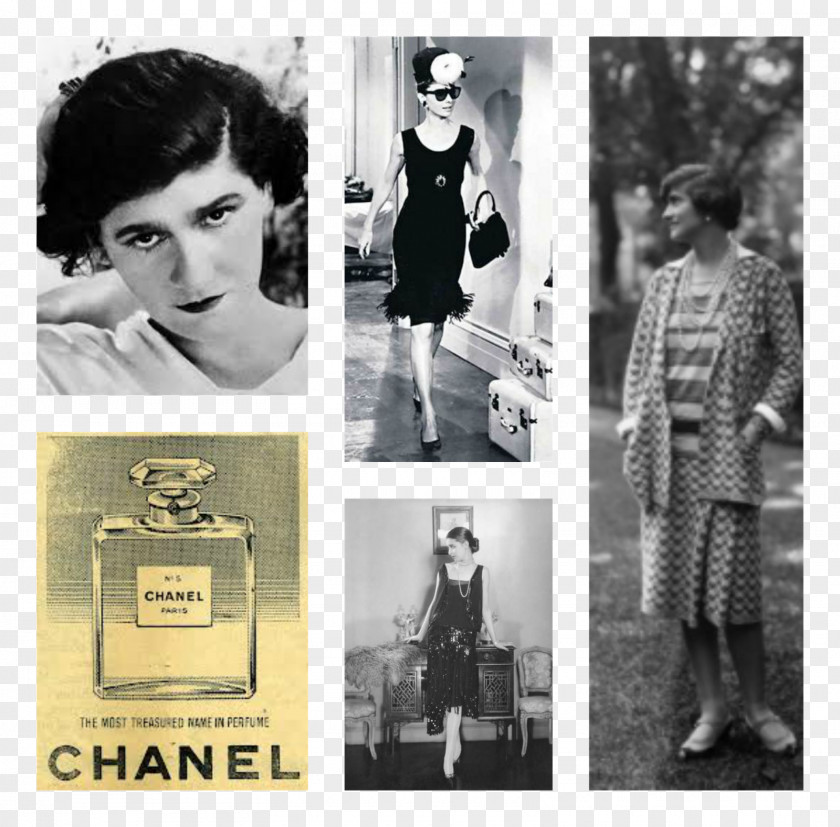 Coco Mademoiselle Chanel 1920s Fashion Design PNG