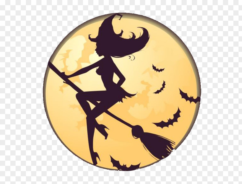 Halloween Witch Witchcraft Silhouette Magic PNG