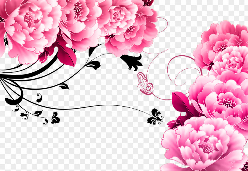 Taobao Background Flower Wallpaper PNG