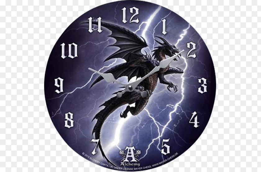 Clock Mantel Norse Dragon Time PNG