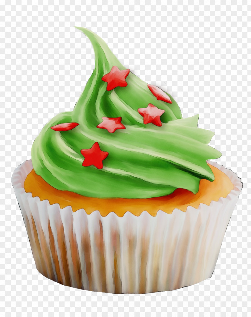 Ingredient Muffin Cupcake Baking Cup Icing Food Green PNG