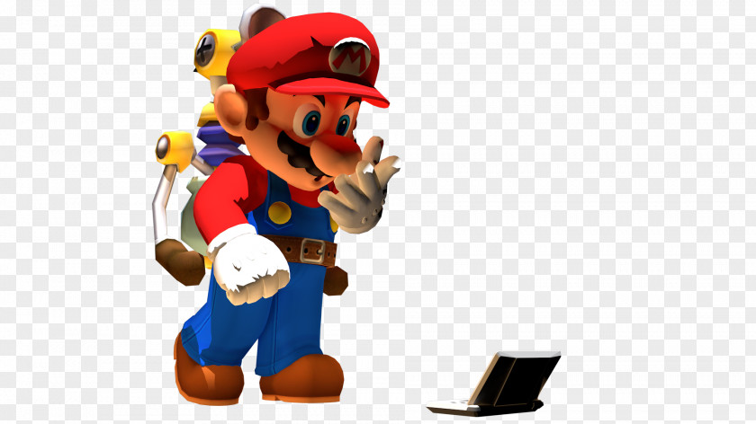 Super Mario Sunshine Figurine Cartoon Mascot Technology Finger PNG