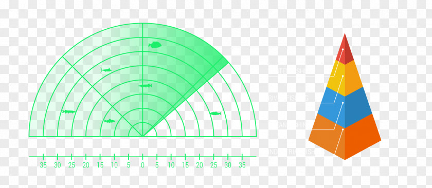 Three-dimensional Triangle Chart Semicircle PNG