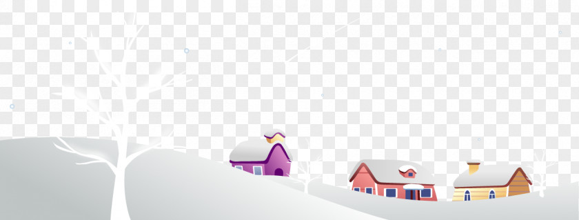 Vector Snow Village Paper Brand Pattern PNG