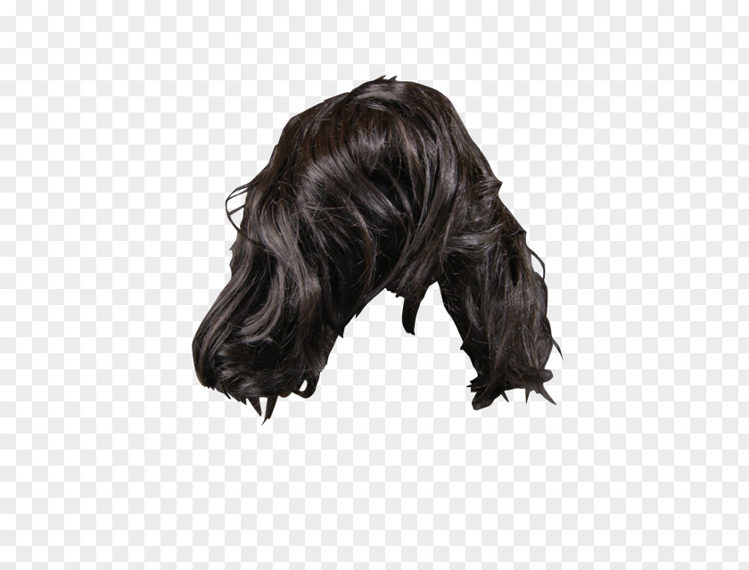 Billy The Puppet Wig Black Hair Brown Long PNG
