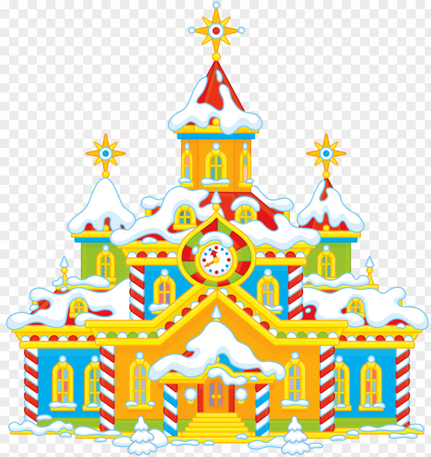 Castle Christmas Snow Clip Art PNG